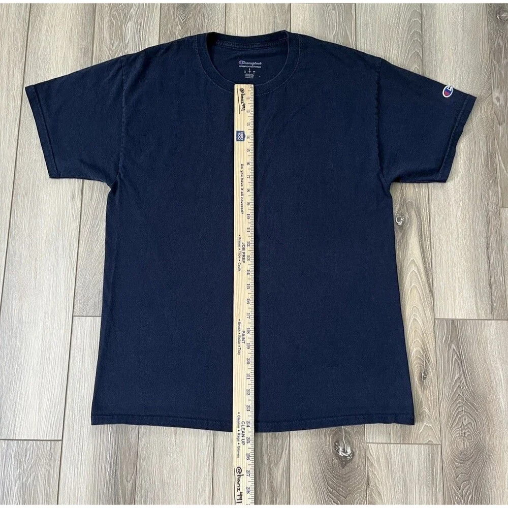 Champion Blue Cotton Short Sleeve Tee Mens Sz Large Casual - Picture 7 of 8